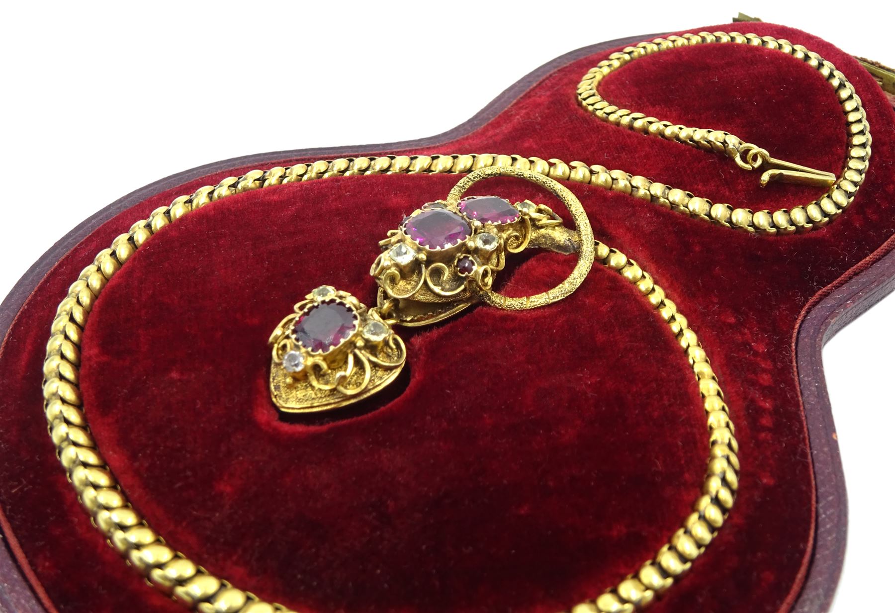 Victorian gold snake necklace - Image 4 of 14