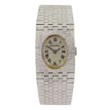 Bueche Girod 9ct white gold ladies manual wind bracelet wristwatch