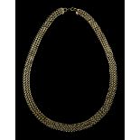 9ct gold fancy link necklace
