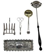 George III parcel gilt silver sifting spoon with engraved decoration London 1810 Makers Peter and Wi