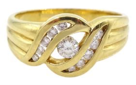 18ct gold single stone diamond ring