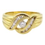 18ct gold single stone diamond ring