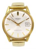 Seiko gentleman's automatic gold-plated and stainless steel wristwatch