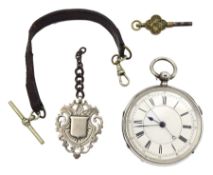 Victorian silver key wound chronograph pocket watch No. 47619