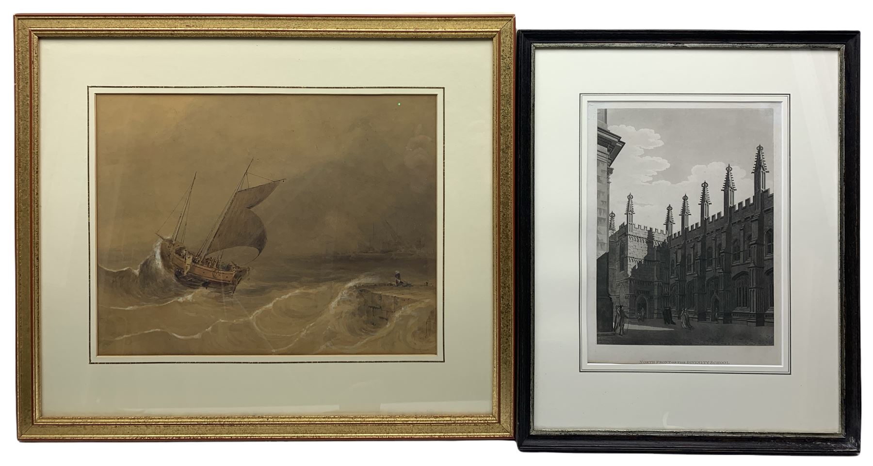 English School (19th century): Sailing Ship in Choppy Seas