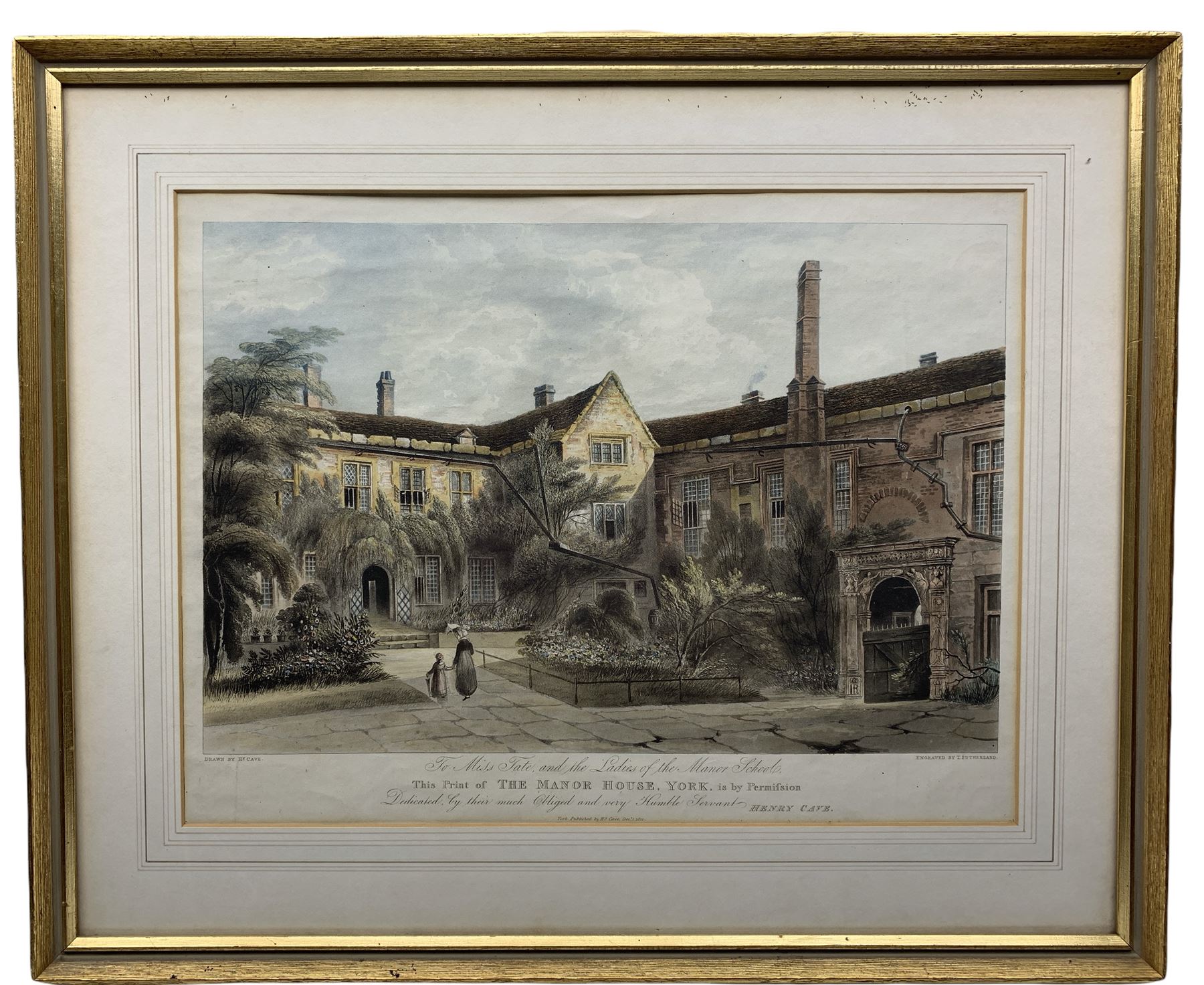 After Henry Cave (British 1779-1836): 'The Manor House York' - Image 2 of 2