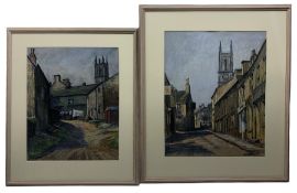 Jack Crosland (Northern British 20th century): 'Honley West Yorkshire' and 'Church Street Honley Wes