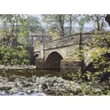Bruce Mulcahy (British 1955-): Bridge Landscape West Yorkshire