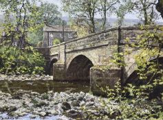 Bruce Mulcahy (British 1955-): Bridge Landscape West Yorkshire