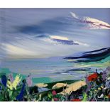 Duncan (DMAC) MacGregor (Scottish 1961-): Blue Skies and Wild Flowers on the Scottish Coast