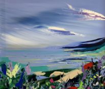 Duncan (DMAC) MacGregor (Scottish 1961-): Blue Skies and Wild Flowers on the Scottish Coast