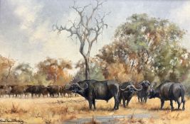 Yvan Dushmanitch (South African 20th century): Water Buffalo