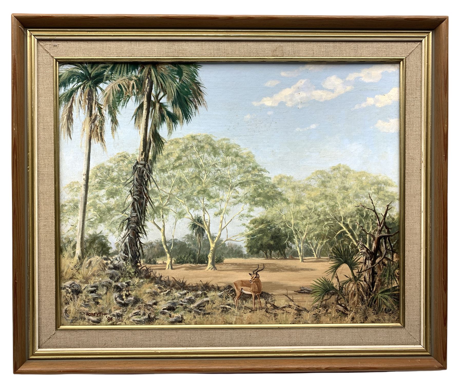 Forsyth (Continental 20th century): Antelope in Safari Landscape - Image 2 of 2