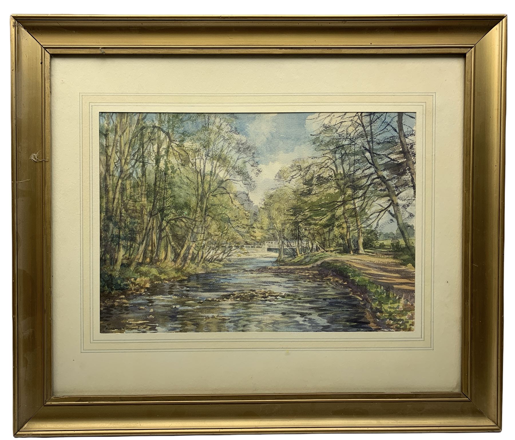 Florence Raingill Walker (British 20th century): River Scene - Image 2 of 2