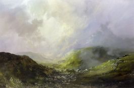Clare Haley (British contemporary): 'Craggy Ancient Route to Somewhere'