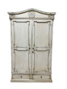 20th century white armoire