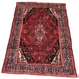 Persian design wool thick pile ground rug