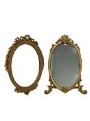 Two oval gilt framed wall mirrors 81cm x 59cm