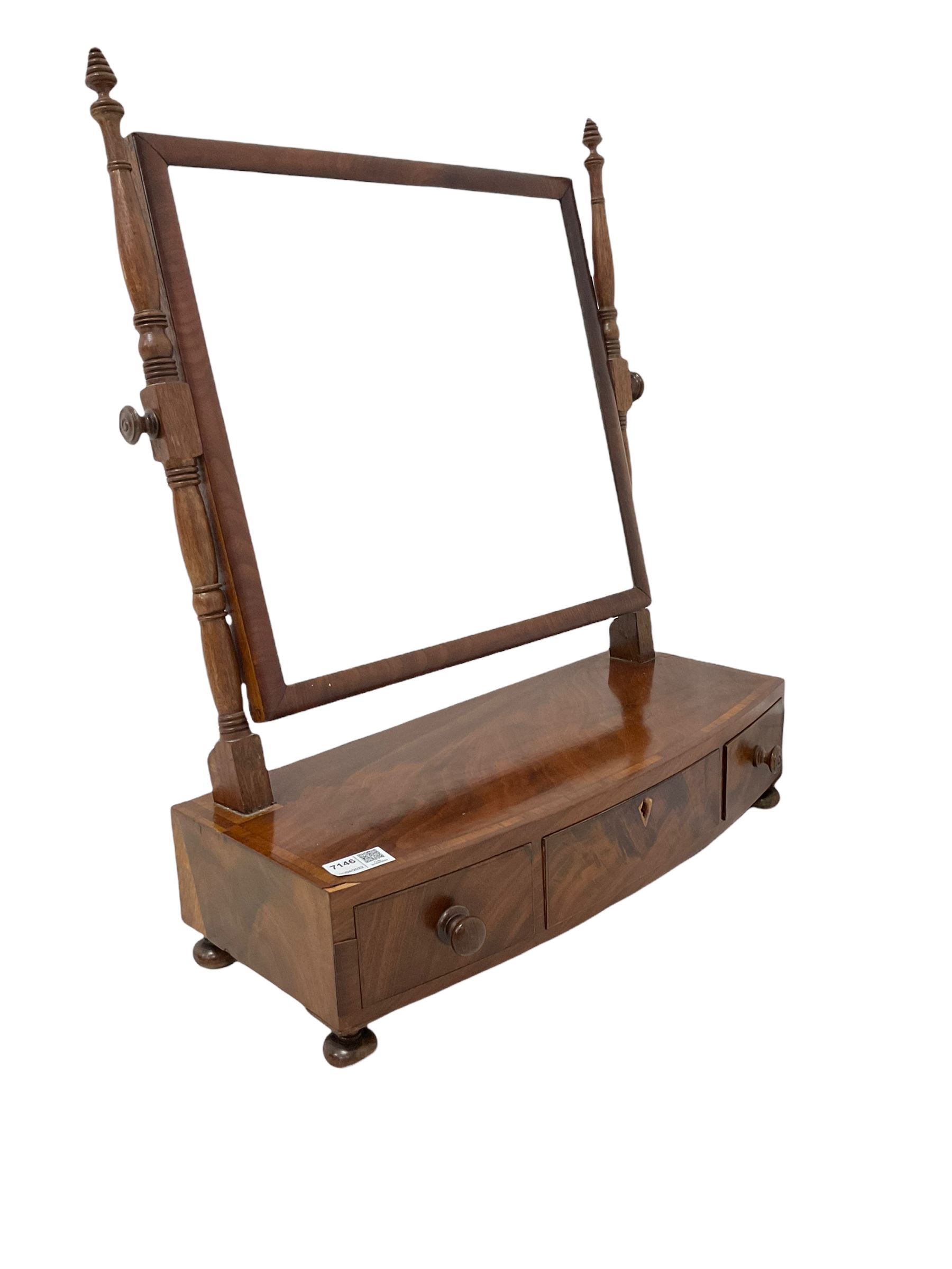 19th century mahogany swing toilet mirror