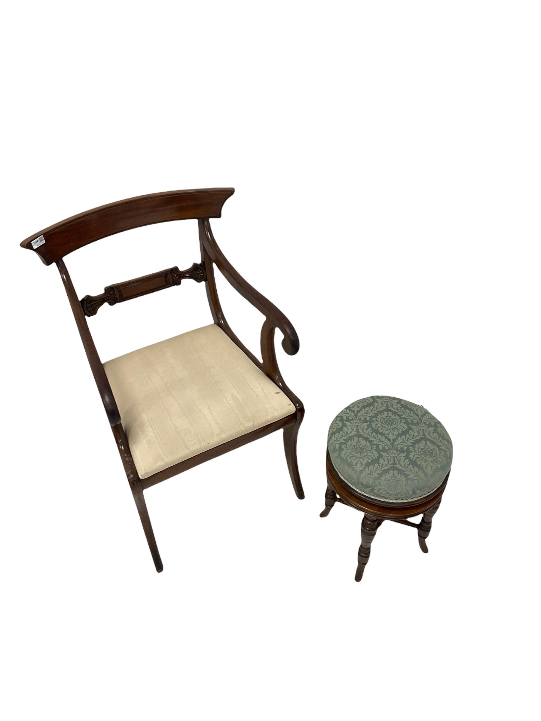 Mahogany regency style carver chair - Image 3 of 4