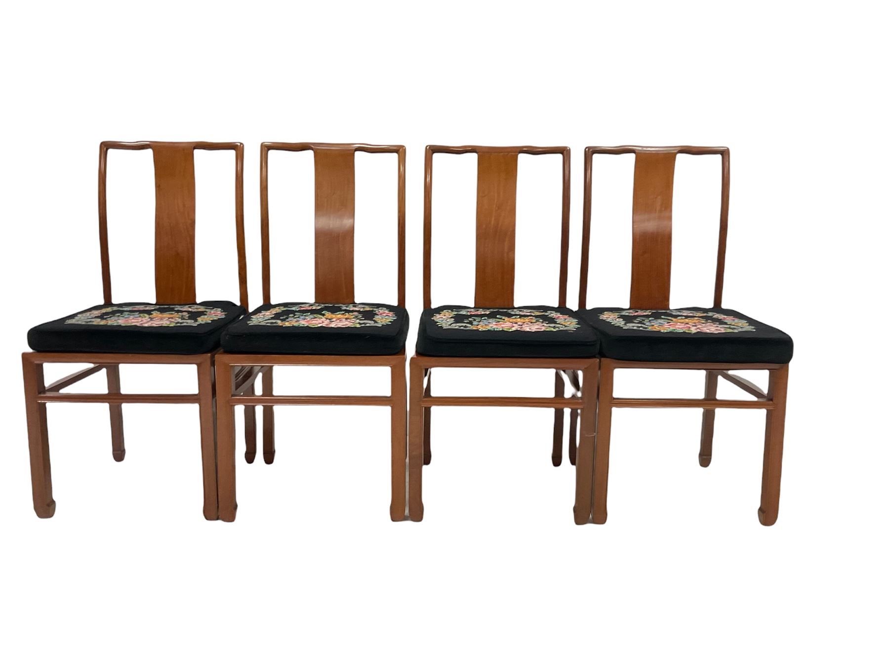 Contemporary Chinese rosewood extending dining table - Image 2 of 6
