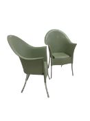 Pair of 'Lord Yo' chairs for Aleph by Starck in green plastic