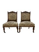 Pair of Victorian bedroom chairs