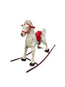 Small painted metal rocking horse