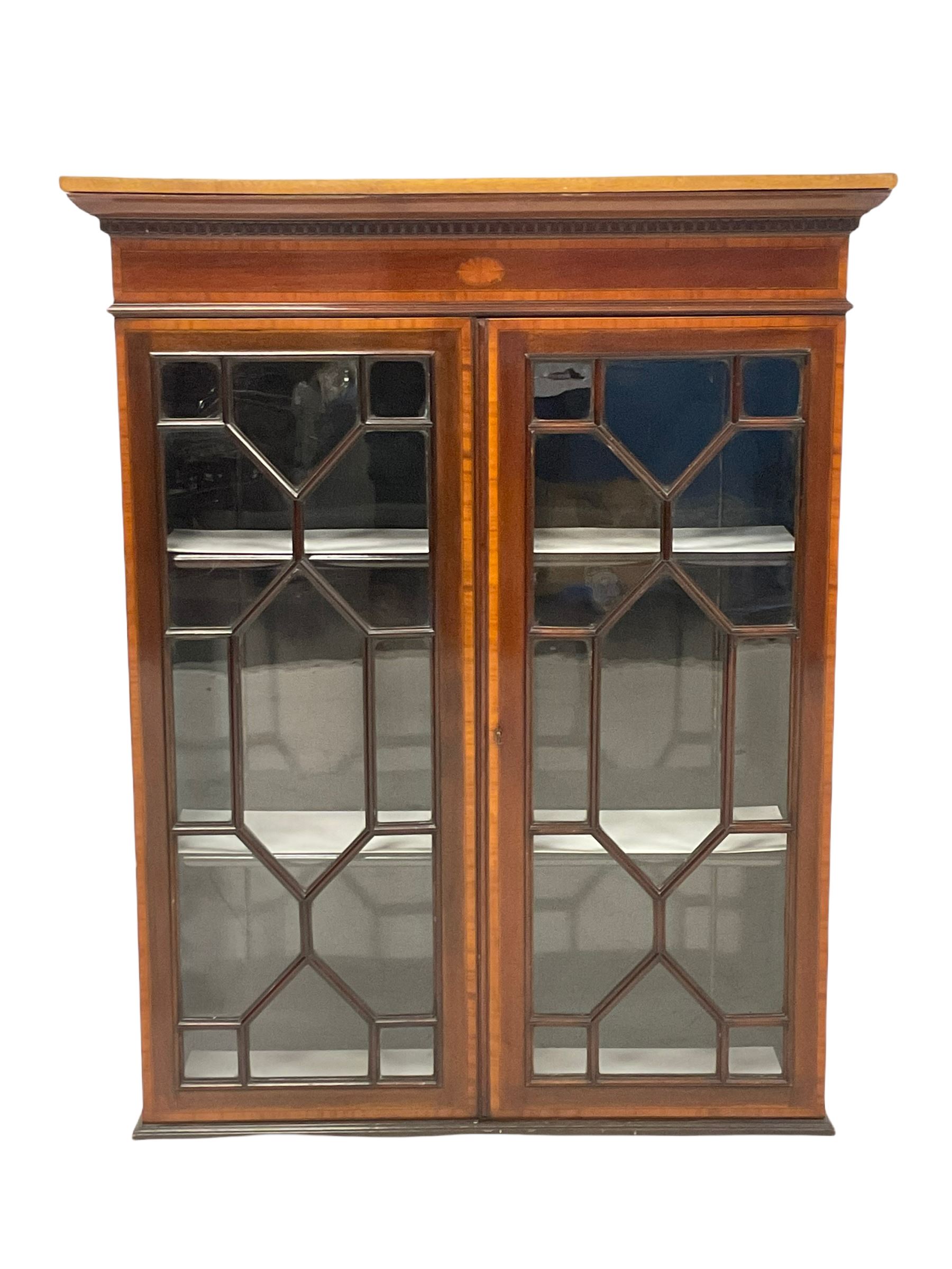 Edwardian mahogany Sheraton revival book case