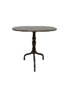 George III and later tilt top plumb pudding mahogany occasional table