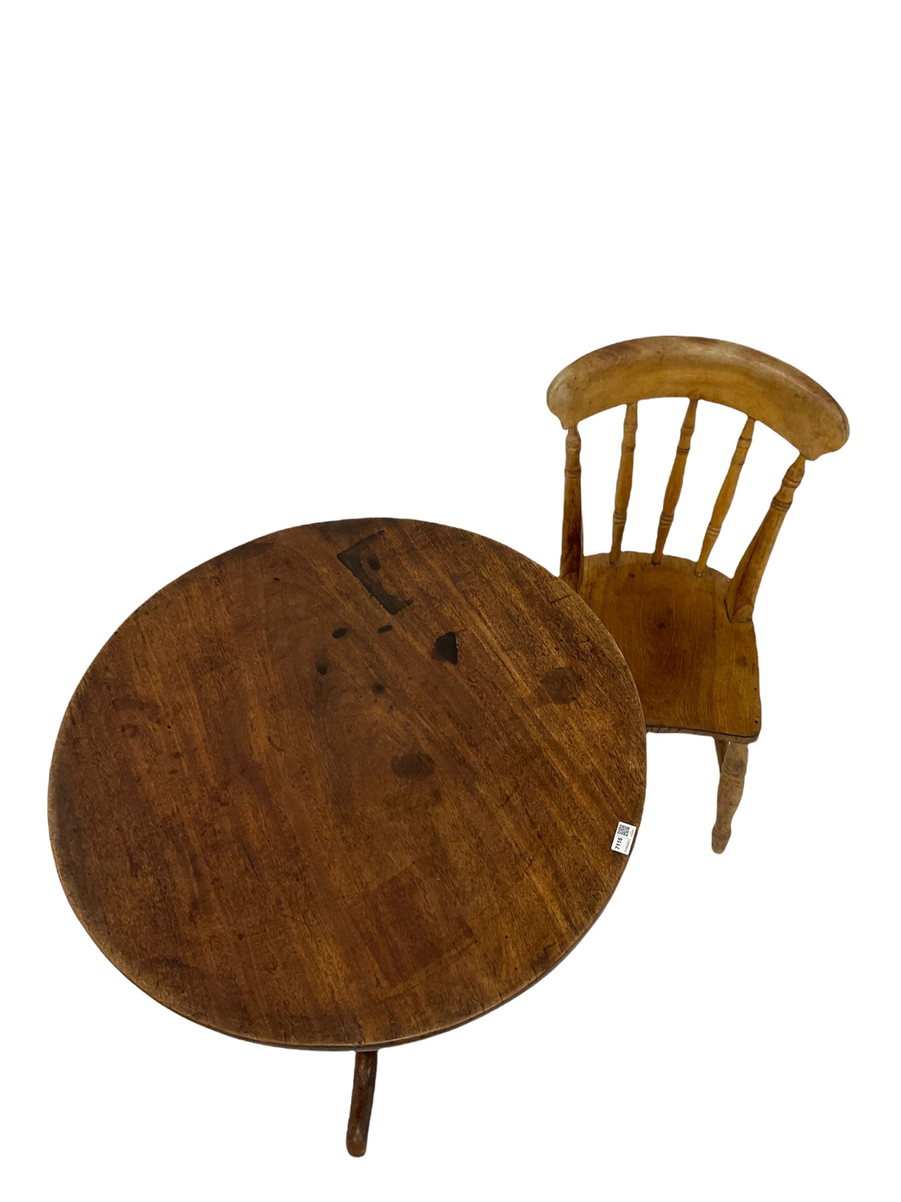 19th century mahogany tilt top table - Image 2 of 3