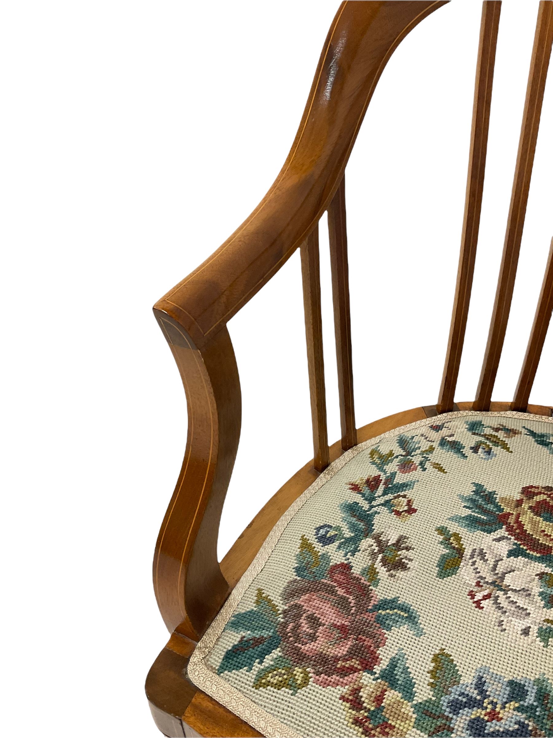 Edwardian mahogany tub shape chair - Image 4 of 4
