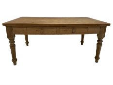 Victorian style pine kitchen table