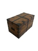 Oak plate chest