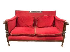 20th century oak framed sofa