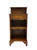 20th century mahogany open bookcase