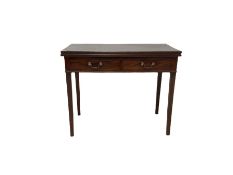 George III mahogany fold over tea table