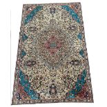Persian design fawn ground rug