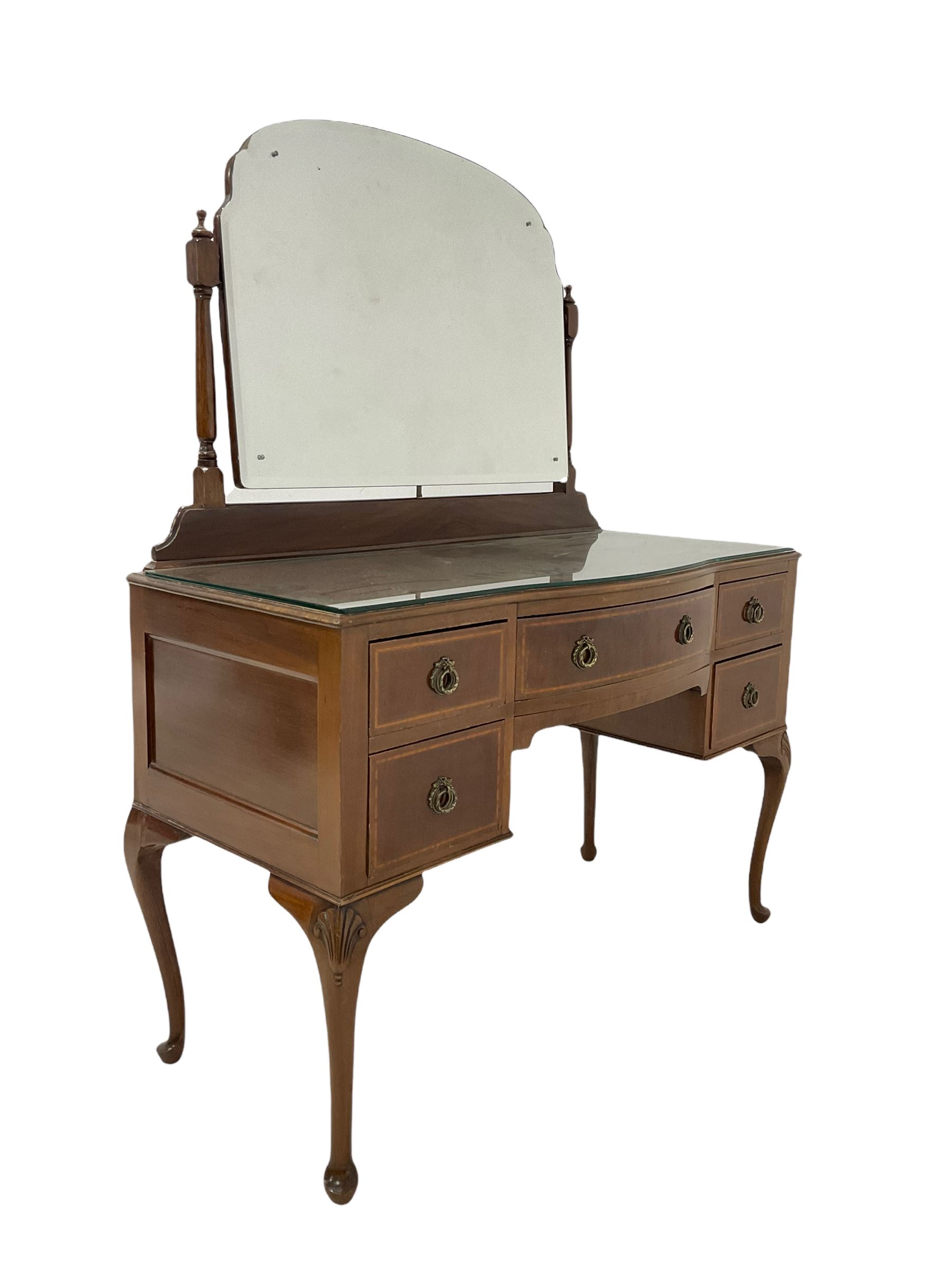 Edwardian mahogany mirror back dressing chest