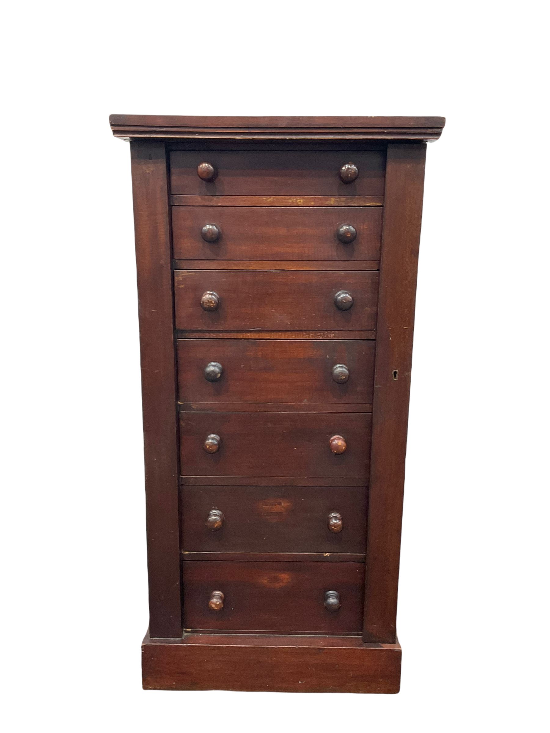 Victorian mahogany Wellington chest