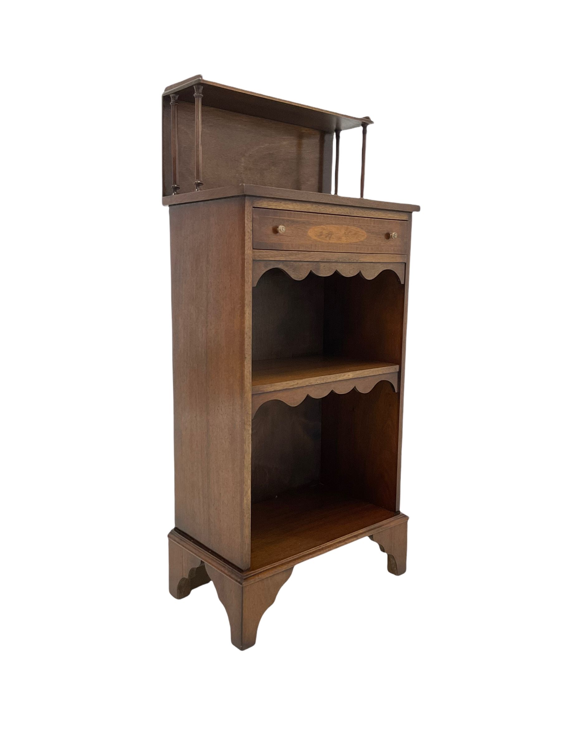 20th century mahogany open bookcase - Image 2 of 4