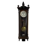 A Gustav Becker (German) late 19th century single weight driven Vienna regulator in a mahogany and