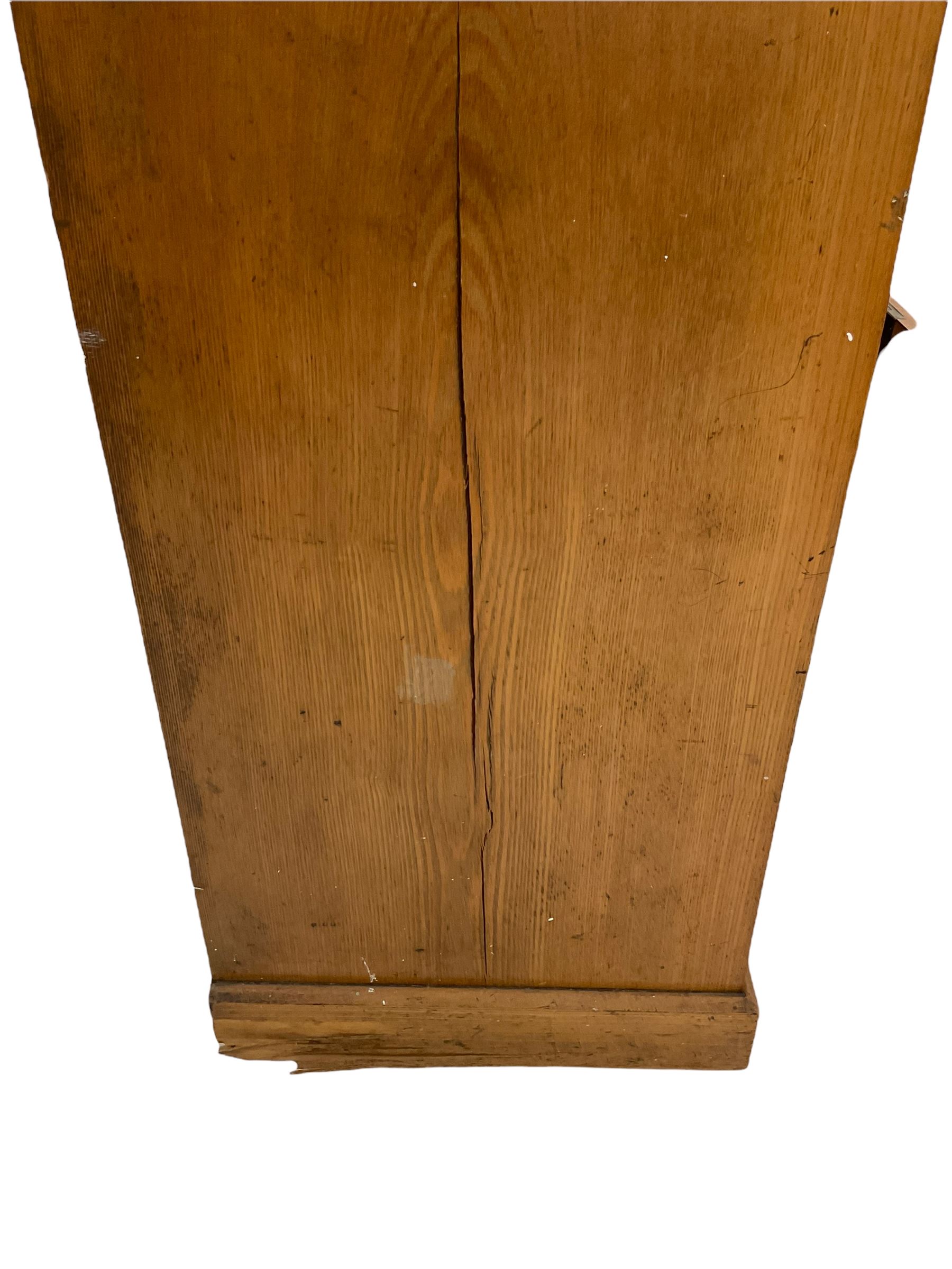 Victorian ash chest with two short and three long graduated drawers raised on a plinth base - Image 5 of 5