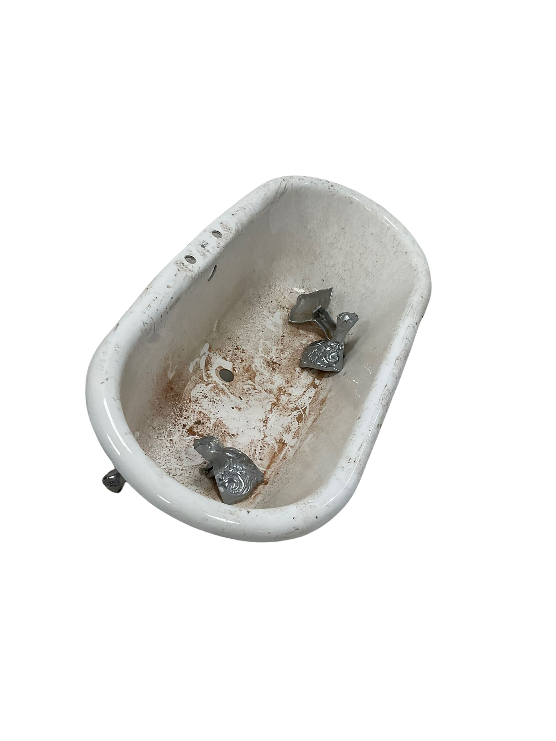 Cast iron roll top bath W80cm - Image 3 of 3