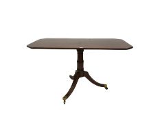 Regency style mahogany tilt-top table