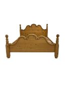 Pine double bed