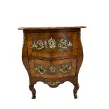 French style walnut and serpentine bombe chest