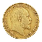 King Edward VII 1907 gold half sovereign coin
