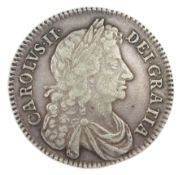 Charles II 1676 halfcrown coin