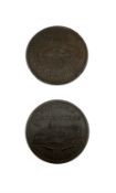 Two 19th century tokens